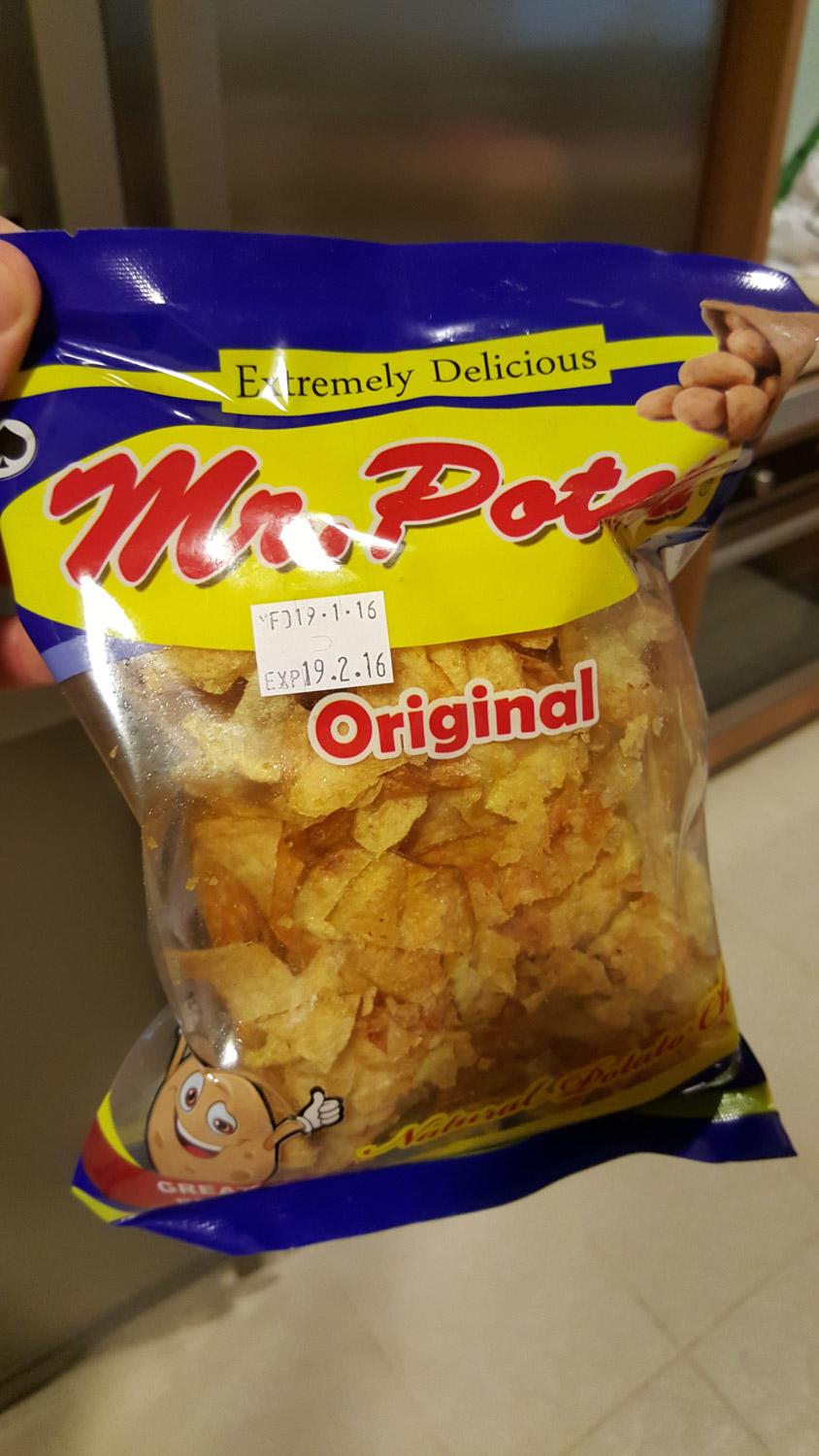 Mr. Potato - the only chips guaranteed to be extremely delicious.