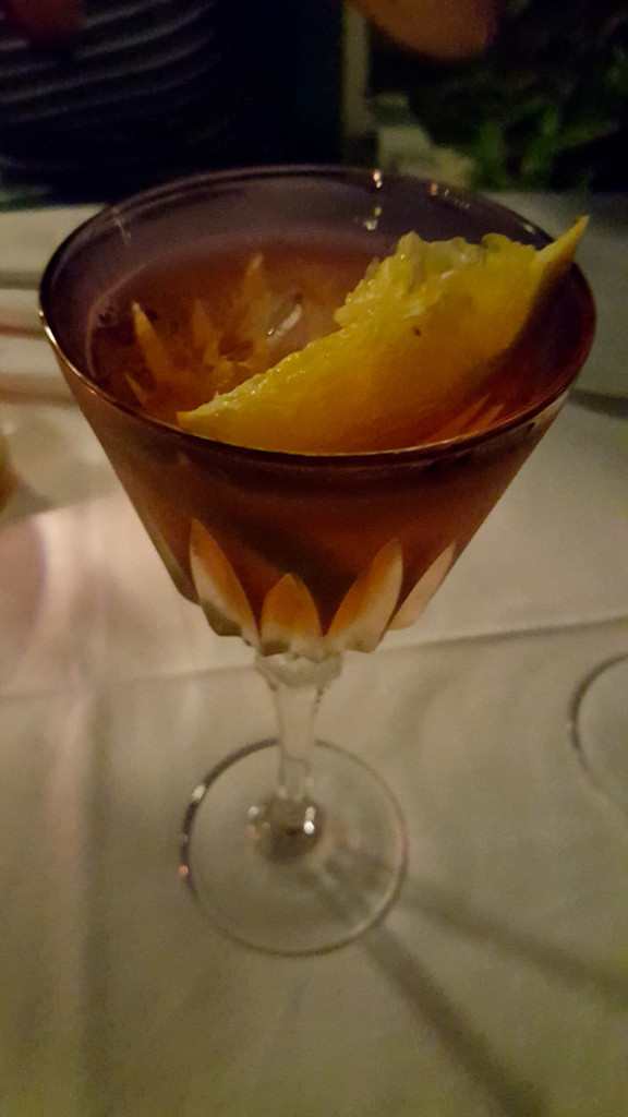 We went to a slightly fancy restaurant on the weekend for a bit of a date night. This was my fancy negroni.