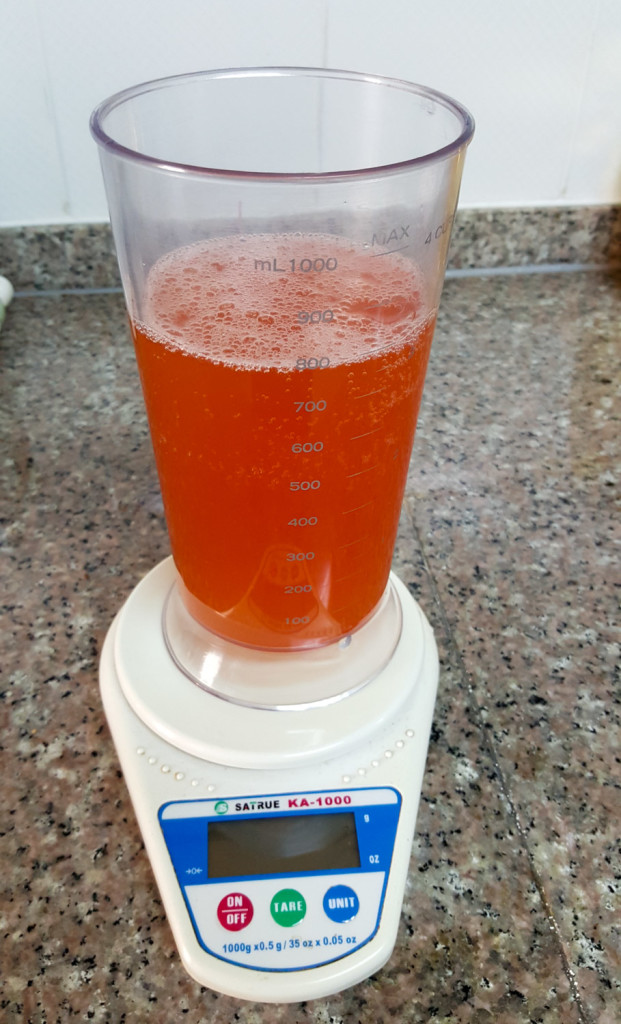 Very bitter solution after filtering.