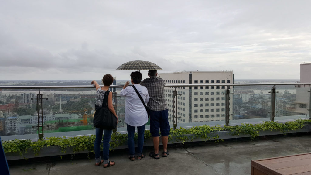 Perry family looks at Yangon.